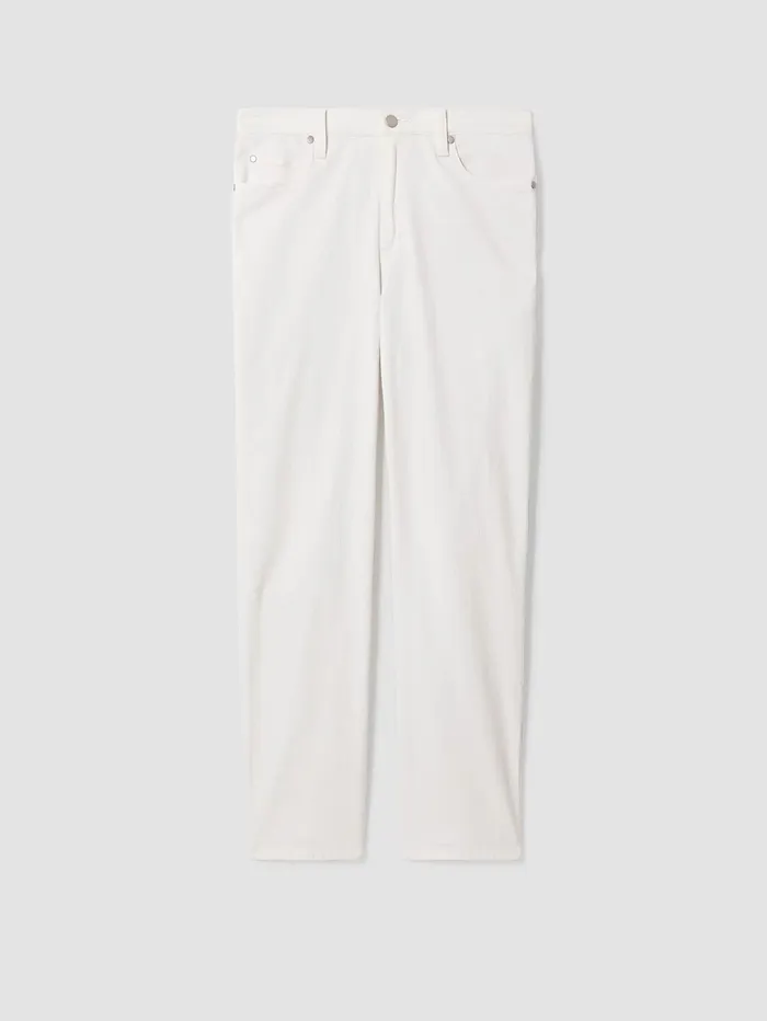 Women Eileen Fisher Pants Shorts and Jumpsuits Undyed Organic Cotton Denim Straight Jean Undyed Natural