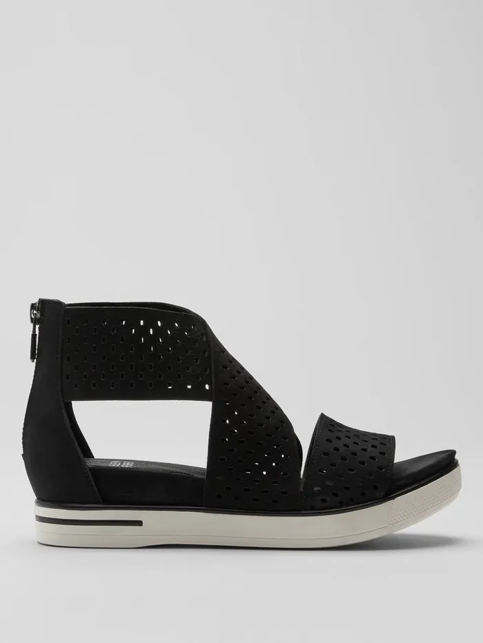Women Eileen Fisher Shoes Sport Tumbled Nubuck Sneaker Sandal Black