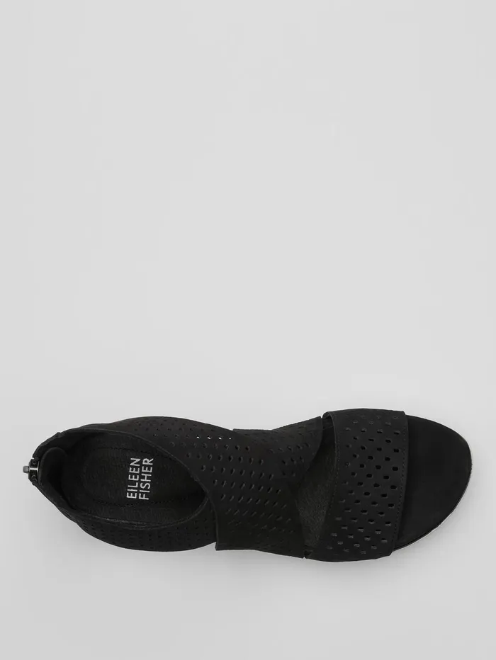 Women Eileen Fisher Shoes Sport Tumbled Nubuck Sneaker Sandal Black