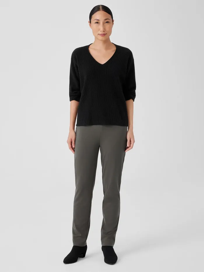 Women Eileen Fisher Sweaters and Cardigans Italian Cashmere VNeck Top Black