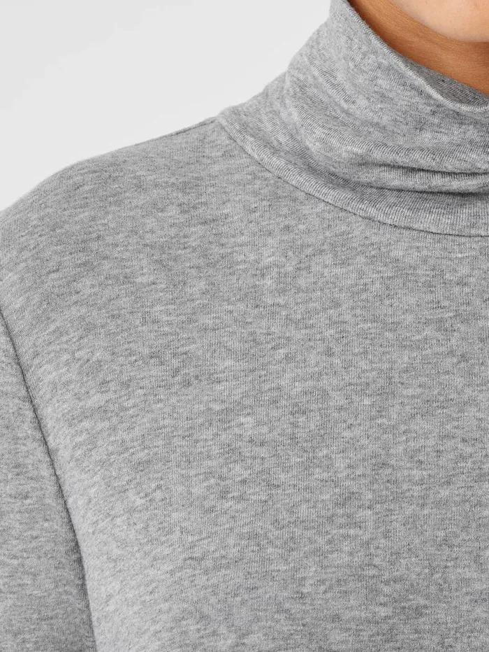 Women Eileen Fisher Tops and Tees Ribbed Pima Cotton Blend Top Moon