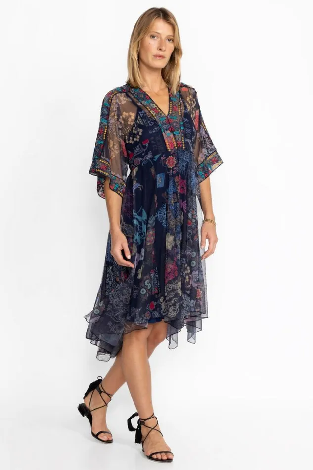 Women ELREY KAFTAN MESH DRESS Multi Johnny Was Dresses Women ELREY KAFTAN MESH DRESS Multi Johnny Was Dresses