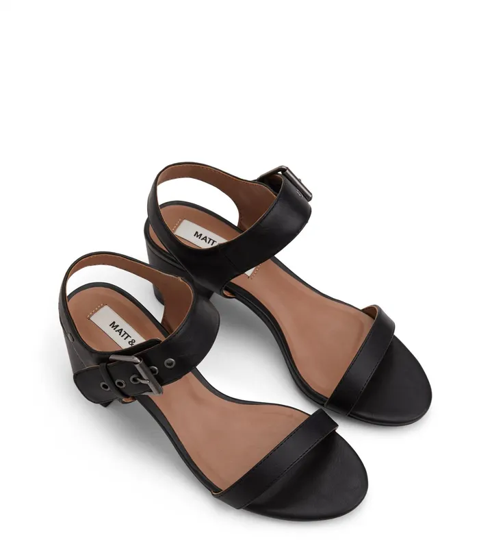 Women Elysa Vegan High Heel Sandals Black Matt and Nat Sandals