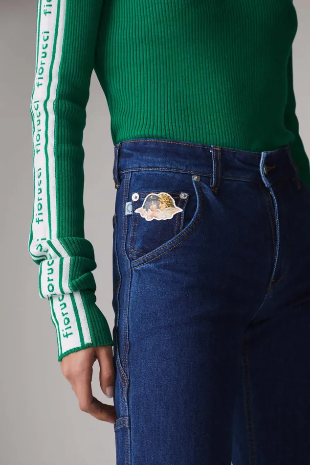 Women Fiorucci Jeans and Denim Flora Carpenter Jeans Mid Wash Women Fiorucci Jeans and Denim Flora Carpenter Jeans Mid Wash