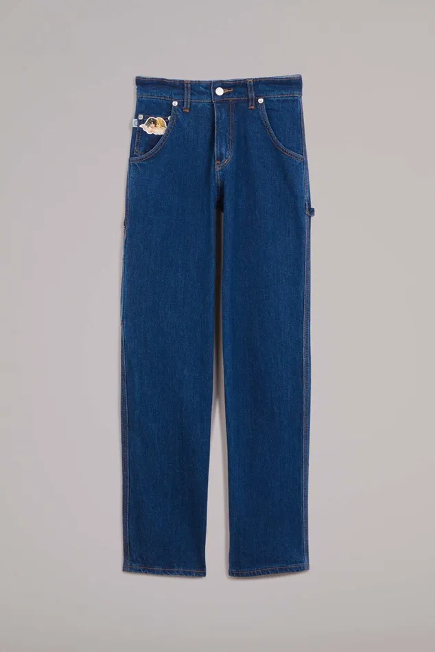 Women Fiorucci Jeans and Denim Flora Carpenter Jeans Mid Wash Women Fiorucci Jeans and Denim Flora Carpenter Jeans Mid Wash