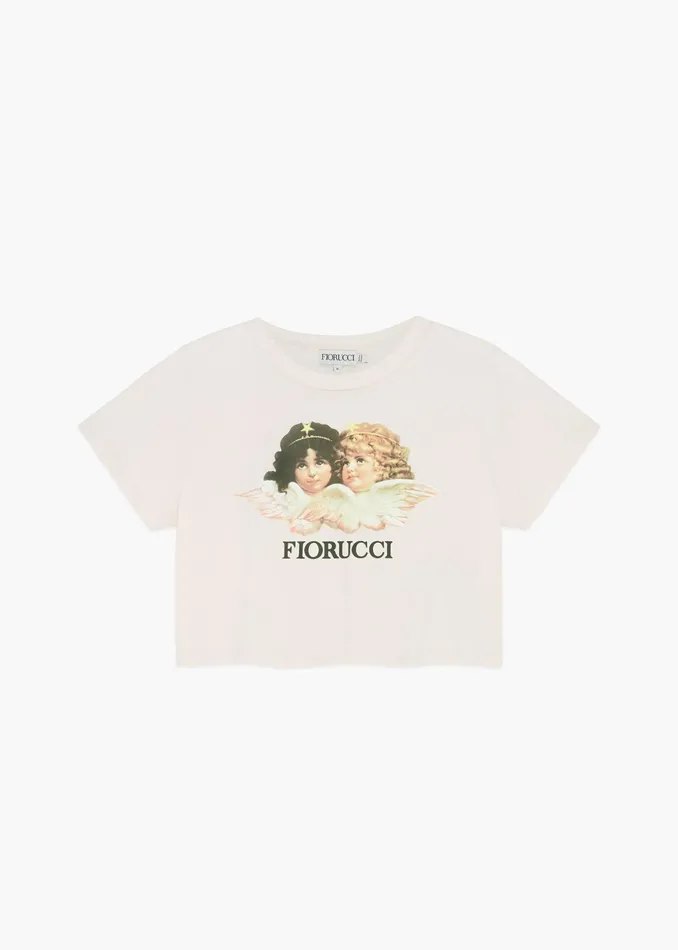Women Fiorucci TShirts and Tops Angels Crop TShirt Pale Pink Women Fiorucci TShirts and Tops Angels Crop TShirt Pale Pink