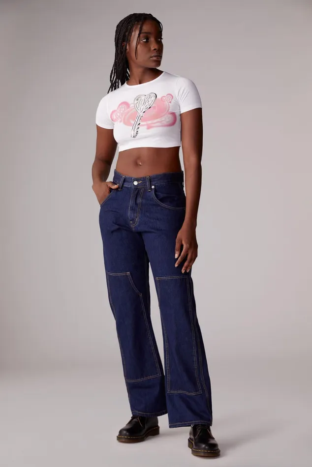 Women Fiorucci TShirts and Tops Love Is Key Baby TShirt White