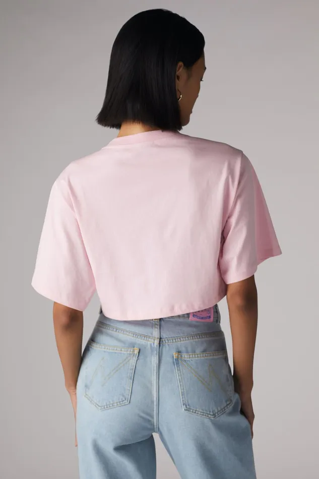 Women Fiorucci TShirts and Tops Vintage Angels Crop TShirt Pale Pink Women Fiorucci TShirts and Tops Vintage Angels Crop TShirt Pale Pink