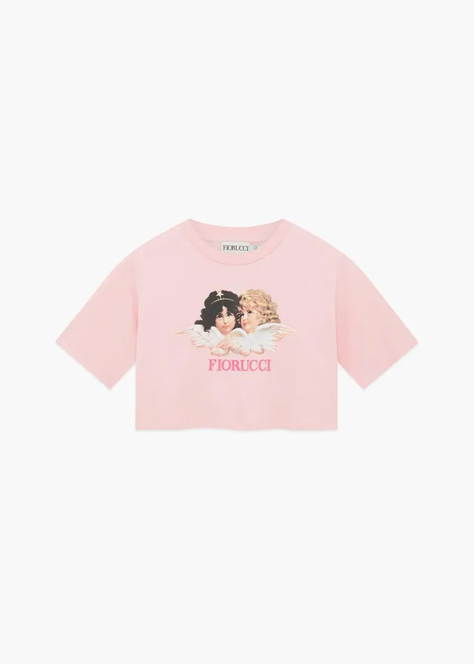 Women Fiorucci TShirts and Tops Vintage Angels Crop TShirt Pale Pink Women Fiorucci TShirts and Tops Vintage Angels Crop TShirt Pale Pink