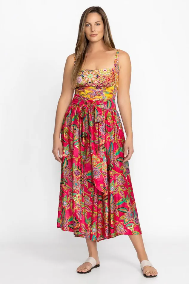 Women FLAMINGO PALAZZO CROPPED PANT Flamingo Johnny Was Swim and Resort Women FLAMINGO PALAZZO CROPPED PANT Flamingo Johnny Was Swim and Resort