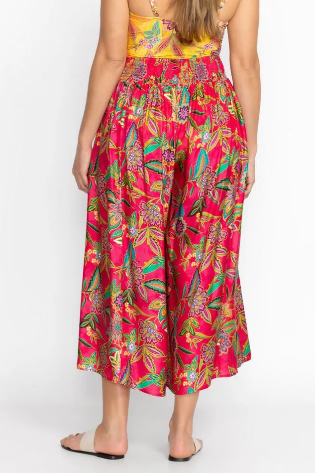 Women FLAMINGO PALAZZO CROPPED PANT Flamingo Johnny Was Swim and Resort Women FLAMINGO PALAZZO CROPPED PANT Flamingo Johnny Was Swim and Resort