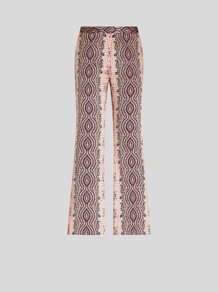 Women Flared Jacquard Trousers Etro Trousers