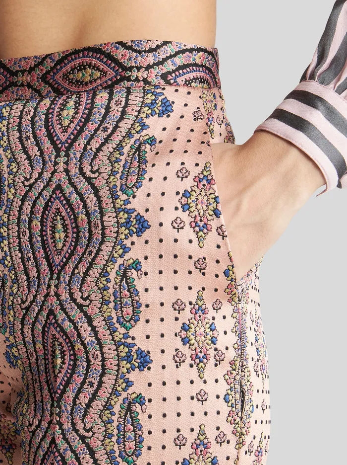 Women Flared Jacquard Trousers Etro Trousers