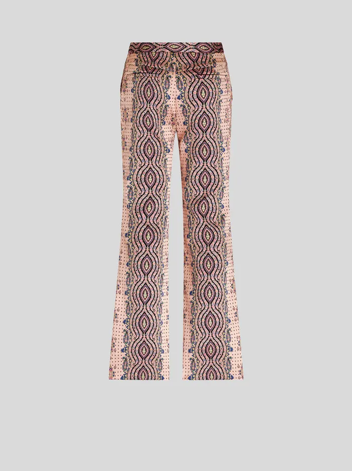 Women Flared Jacquard Trousers Etro Trousers