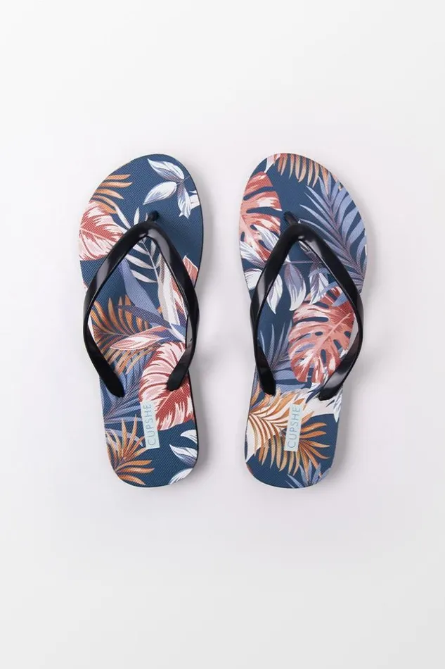 Women Flip Flops Cupshe Getaway Tropical Flip Flops Multicolor