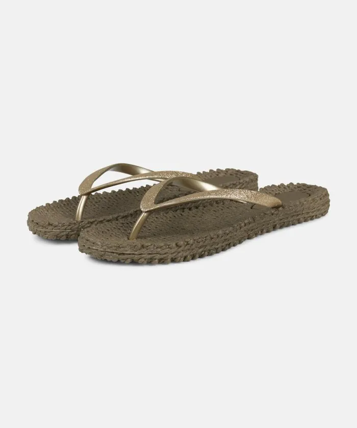 Women Flip Flops Ilse Jacobsen Flip Flop With Glitter 8211 Cub Brown