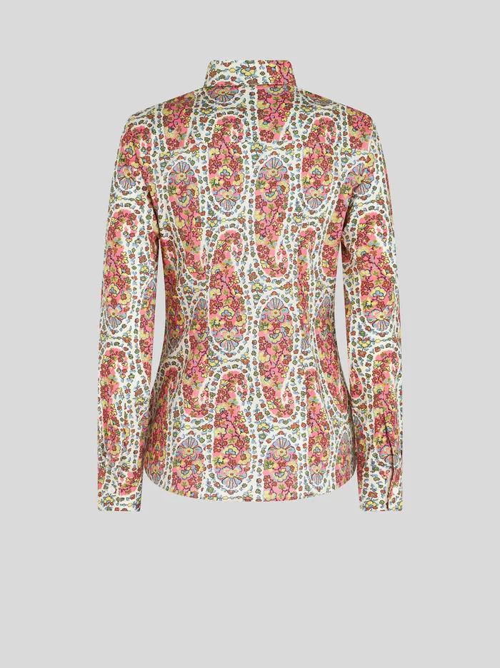 Women Floral Paisley Waist Fitted Shirt Etro Shirts And Blouses
