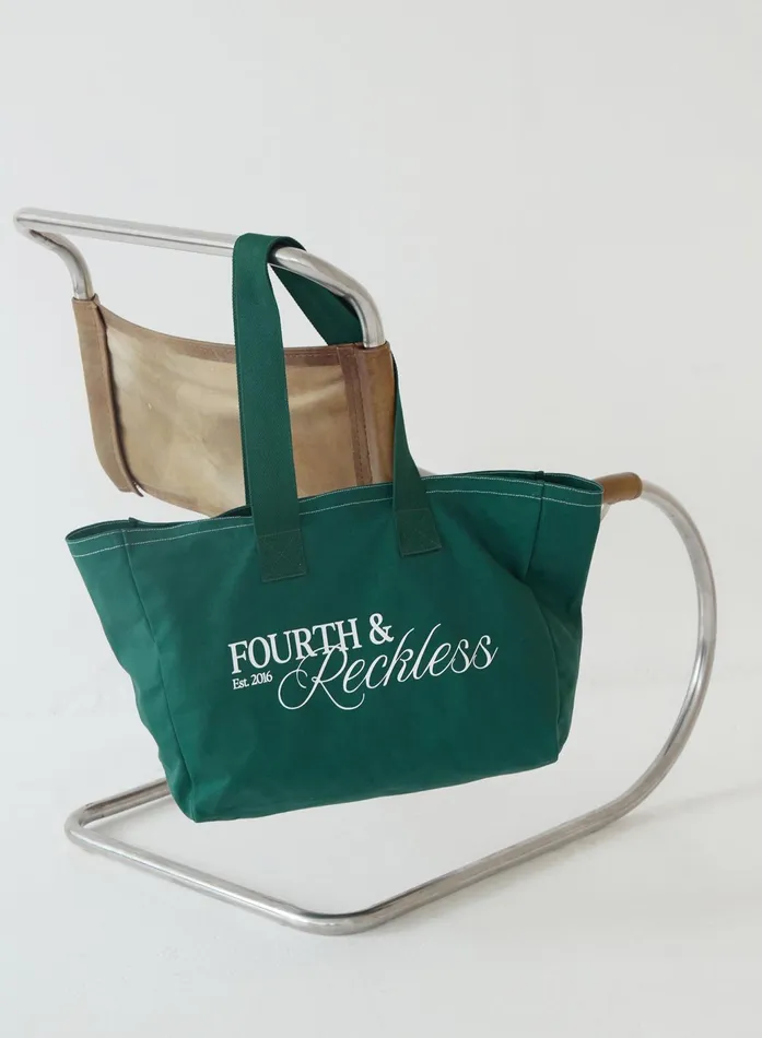 Women Forrest Green Fourth Branded Tote Bag 8211 Josephine 4th and Reckless Athleisure