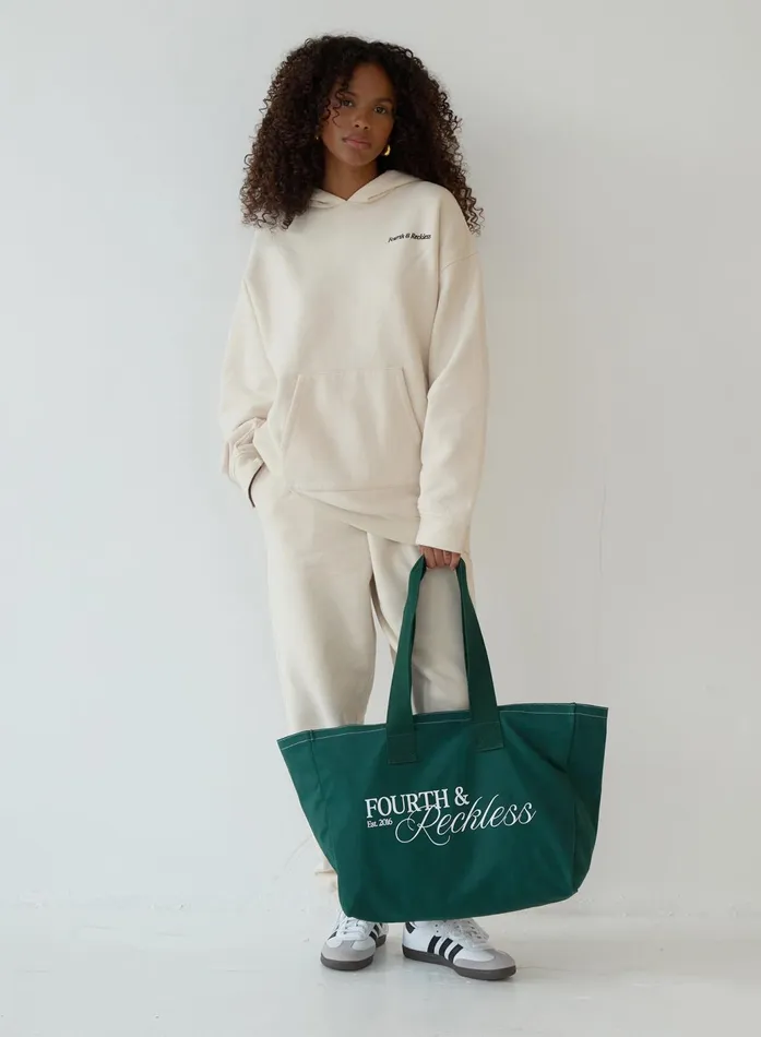 Women Forrest Green Fourth Branded Tote Bag 8211 Josephine 4th and Reckless Athleisure