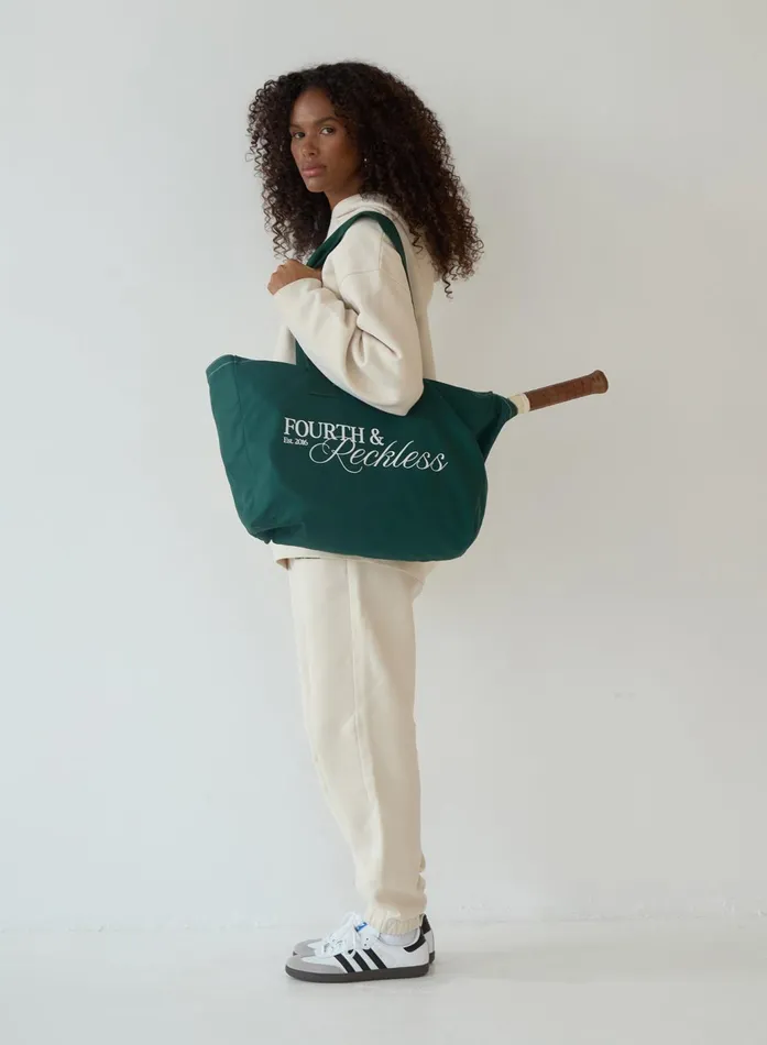 Women Forrest Green Fourth Branded Tote Bag 8211 Josephine 4th and Reckless Athleisure