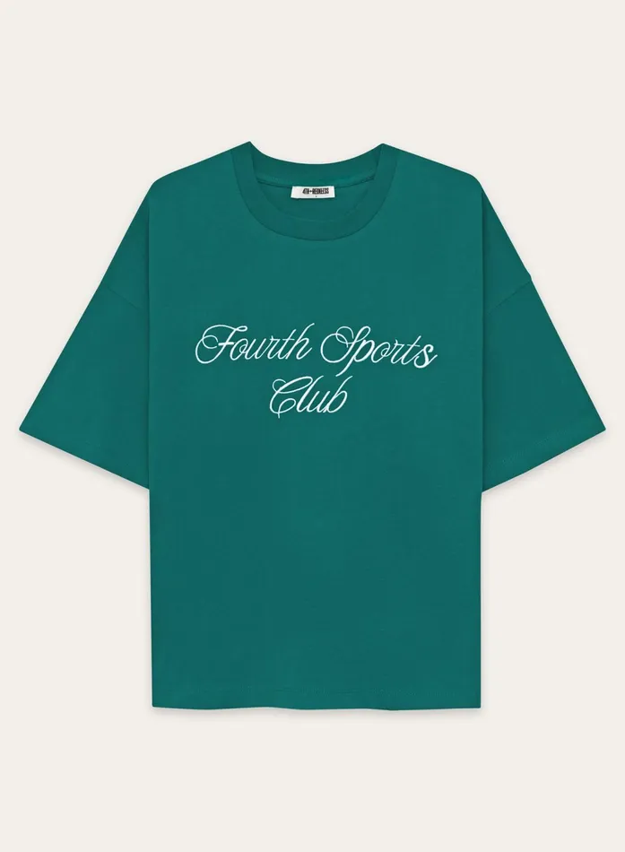 Women Green Sports Club Slogan Oversized TShirt Estelle 4th and Reckless Tops