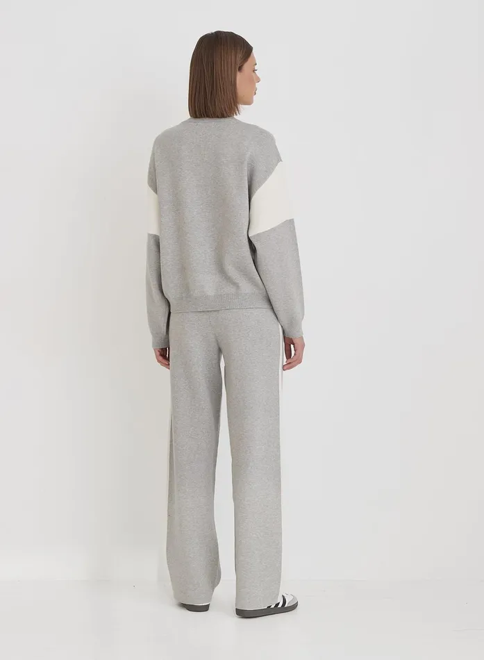 Women Grey Branded Knitted Jumper Davis 4th and Reckless Athleisure
