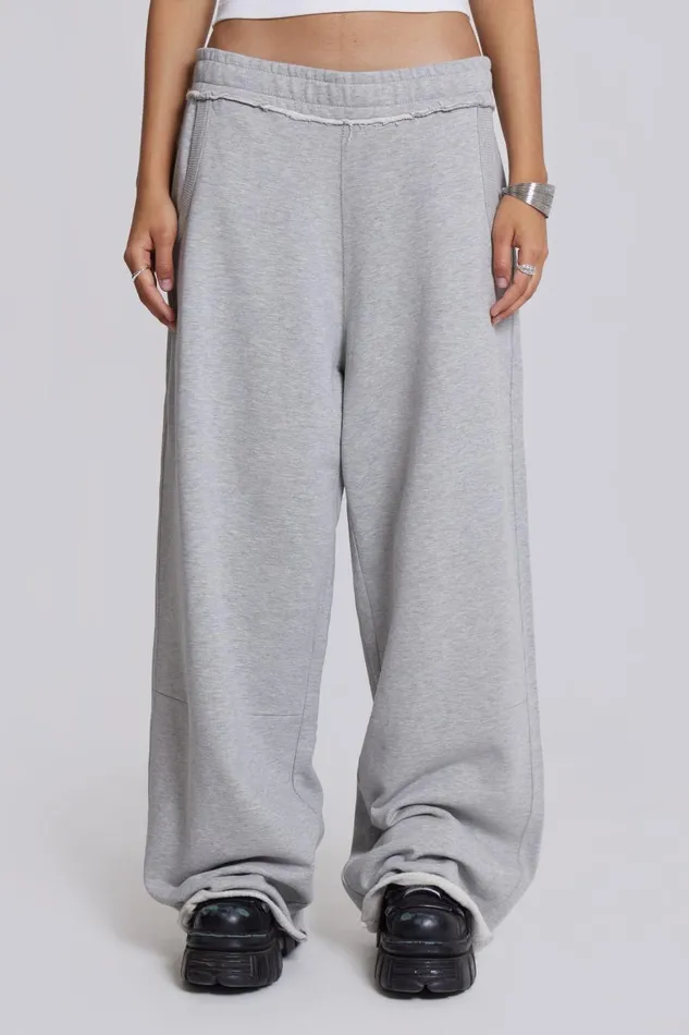 Women Grey Marl Monster Joggers Jaded London Joggers and Sweatpants
