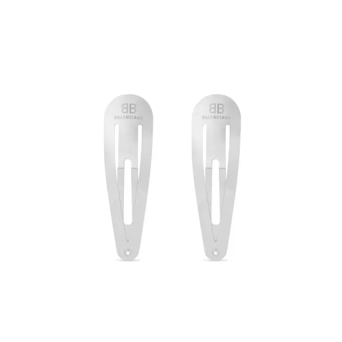 Women Hair Accessories Balenciaga Holli Xxl Clip Set In Silver