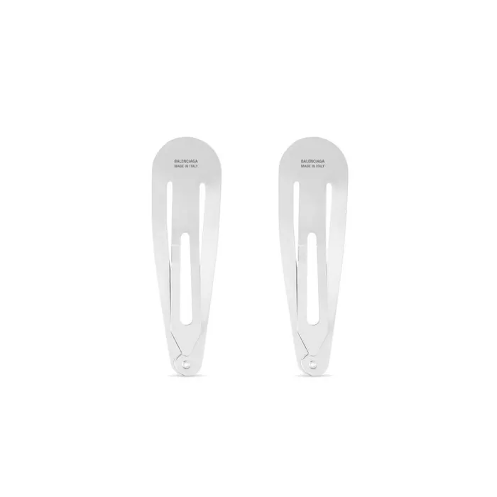 Women Hair Accessories Balenciaga Holli Xxl Clip Set In Silver