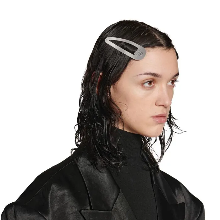 Women Hair Accessories Balenciaga Holli Xxl Clip Set In Silver