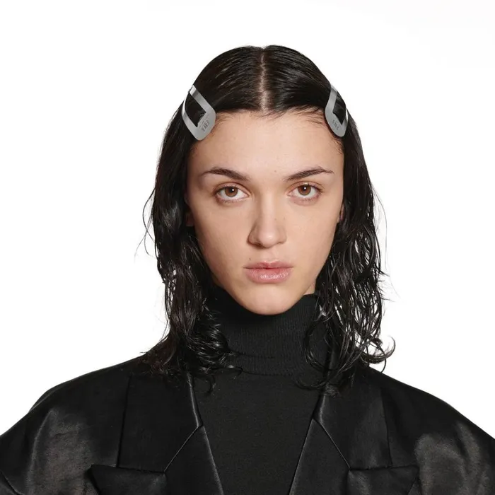 Women Hair Accessories Balenciaga Holli Xxl Clip Set In Silver