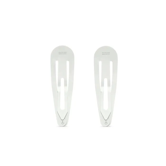 Women Hair Accessories Balenciaga Holli Xxl Clip Set In White