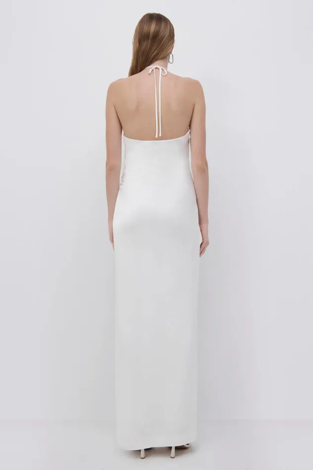 Women Hansel Satin Gown EXCLUSIVE White Jonathan Simkhai Dresses and Jumpsuits