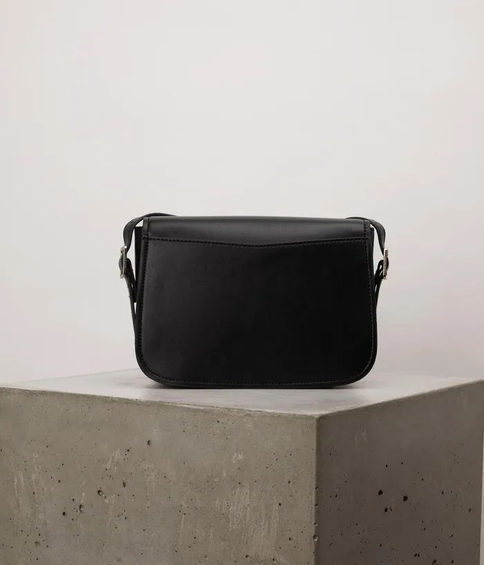 Women Hatun Vegan Crossbody Bag 8211 Appleskin Black Matt and Nat Crossbody