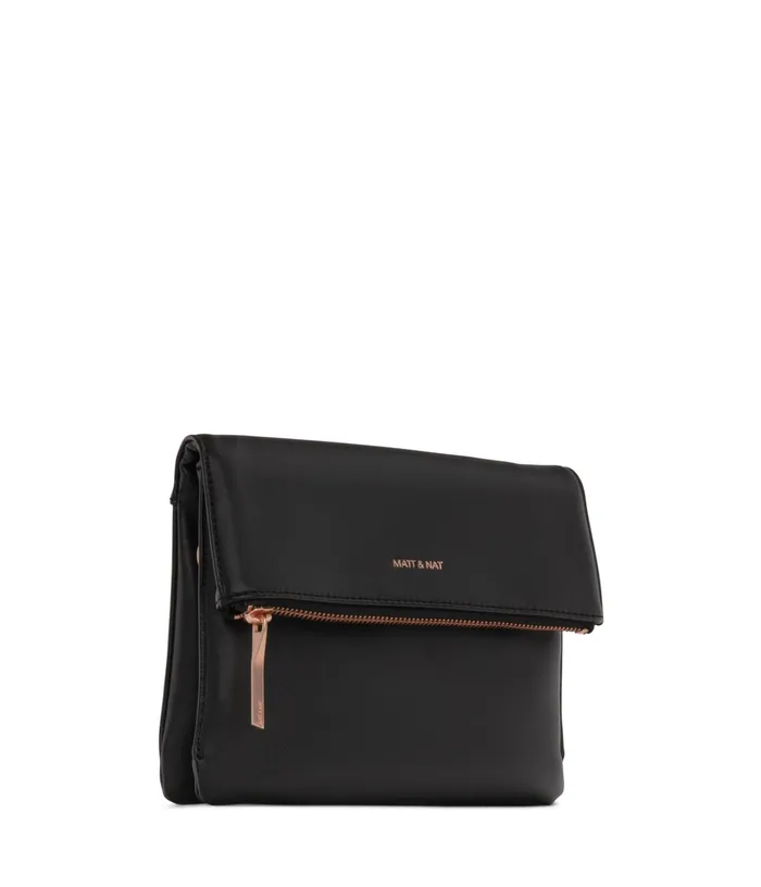 Women Hiley Vegan Crossbody Bag 8211 Loom Black Rose Gold Matt and Nat Crossbody