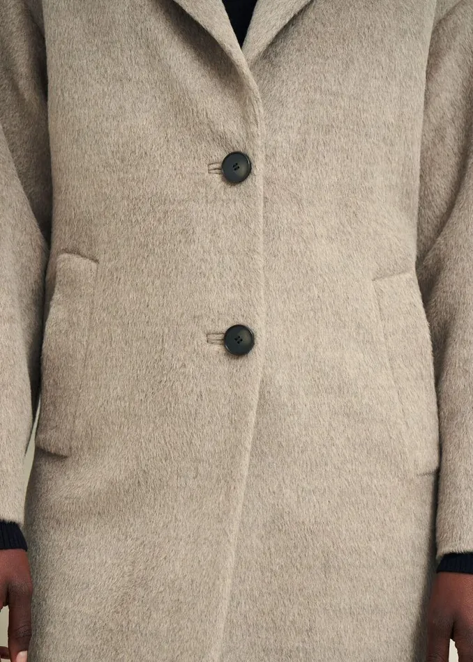 Women HOBBS Coats and Jackets Bhavina Wool Blend Coat Neutral
