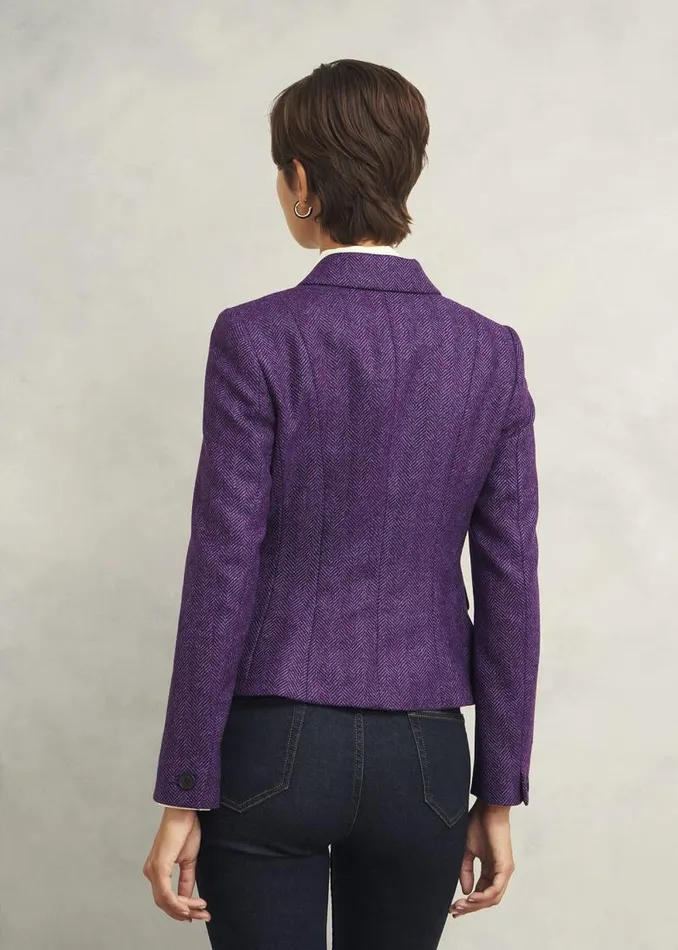 Women HOBBS Coats and Jackets Daniella Wool Jacket Purple Multi
