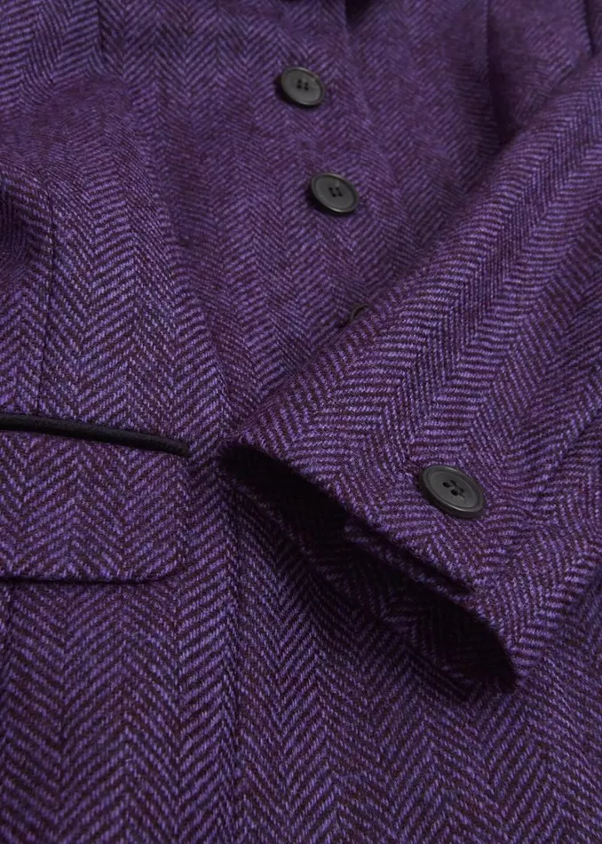 Women HOBBS Coats and Jackets Daniella Wool Jacket Purple Multi