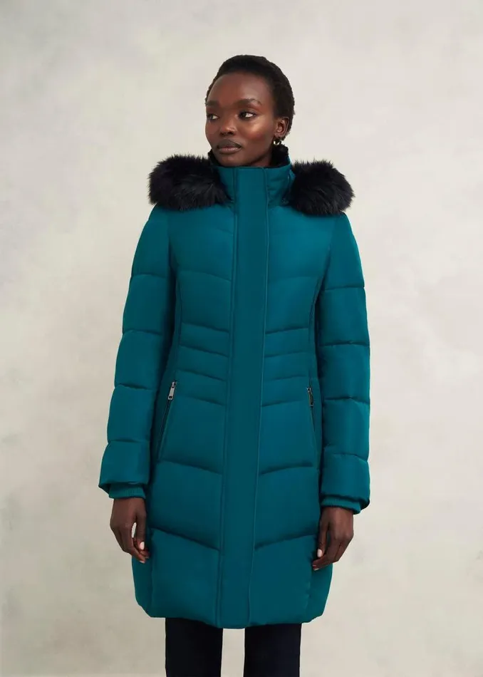 Women HOBBS Coats and Jackets Jaymie Puffer Kyanite Green