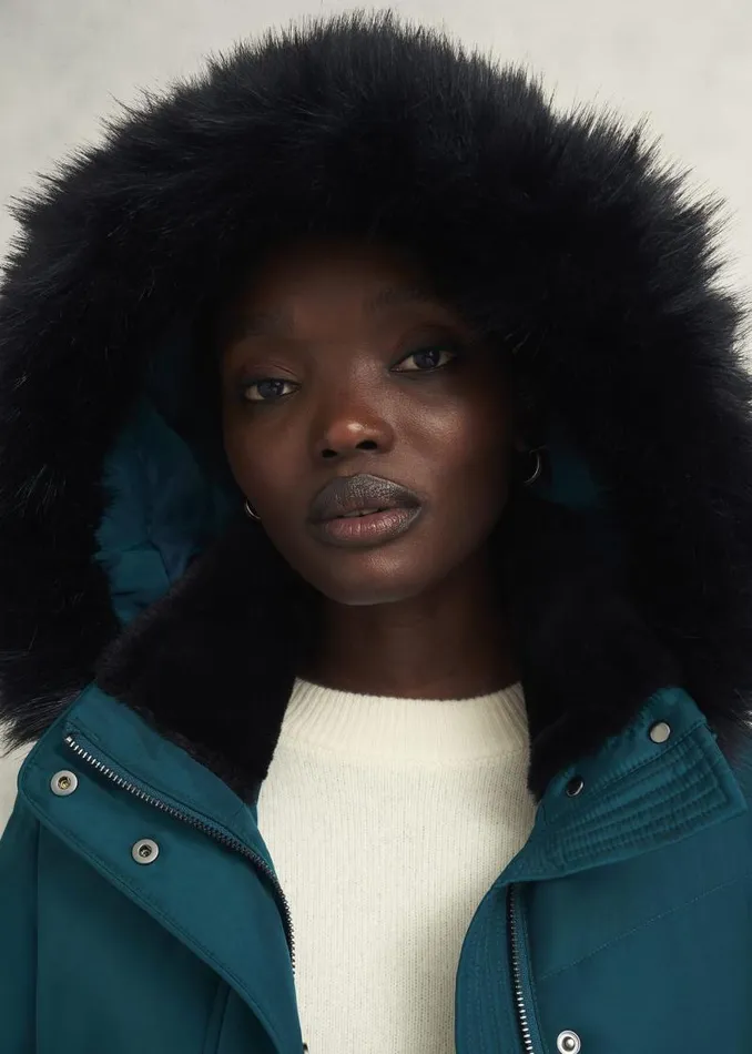 Women HOBBS Coats and Jackets Jaymie Puffer Kyanite Green