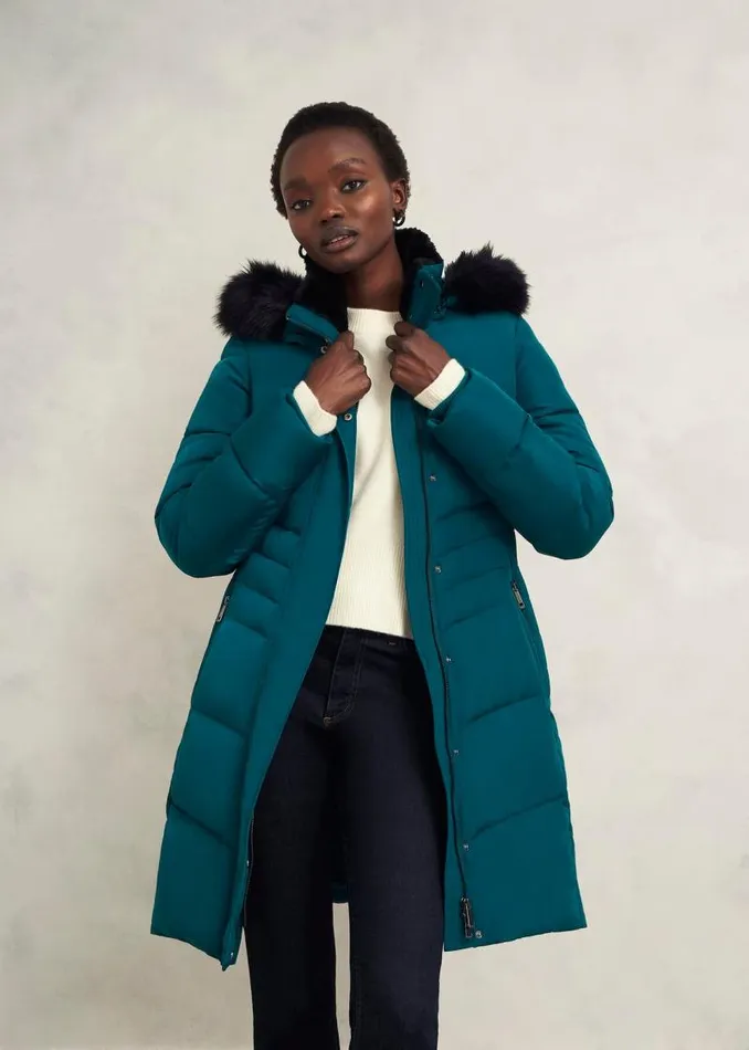 Women HOBBS Coats and Jackets Jaymie Puffer Kyanite Green