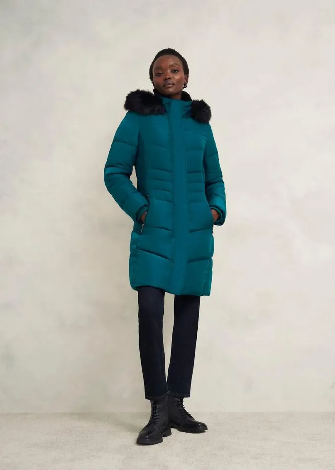 Women HOBBS Coats and Jackets Jaymie Puffer Kyanite Green