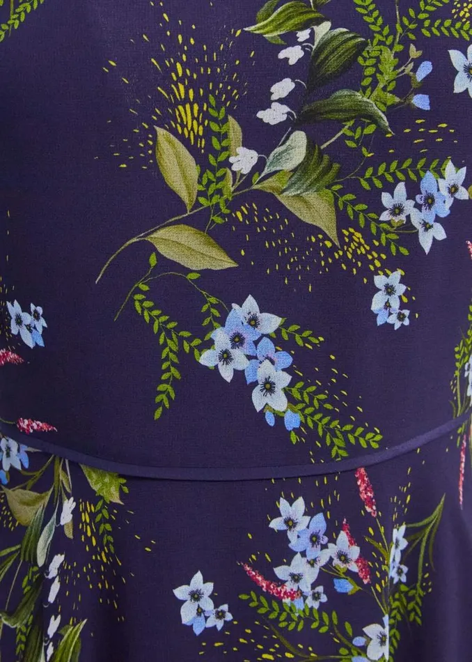 Women HOBBS Dresses and Jumpsuits Callie Midi Dress Navy Multi