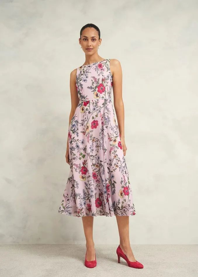 Women HOBBS Dresses and Jumpsuits Carly Dress Pale Pink Multi