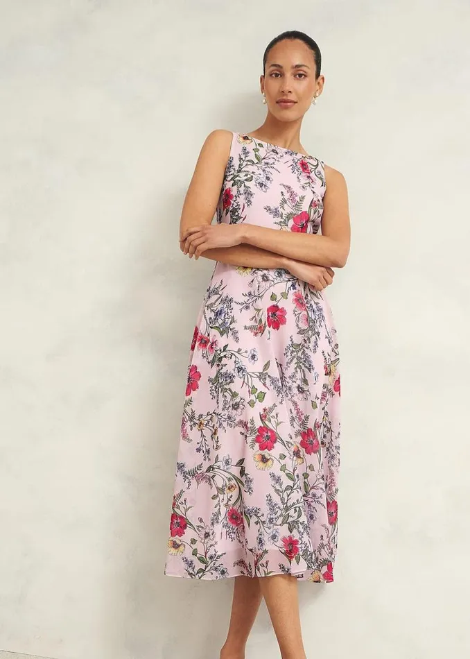 Women HOBBS Dresses and Jumpsuits Carly Dress Pale Pink Multi