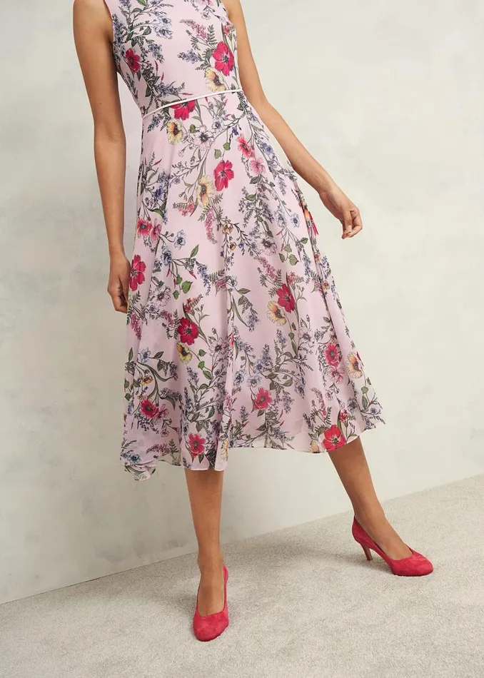 Women HOBBS Dresses and Jumpsuits Carly Dress Pale Pink Multi