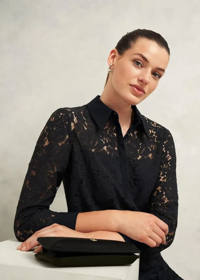 Women HOBBS Dresses and Jumpsuits Marciella Lace Dress Black