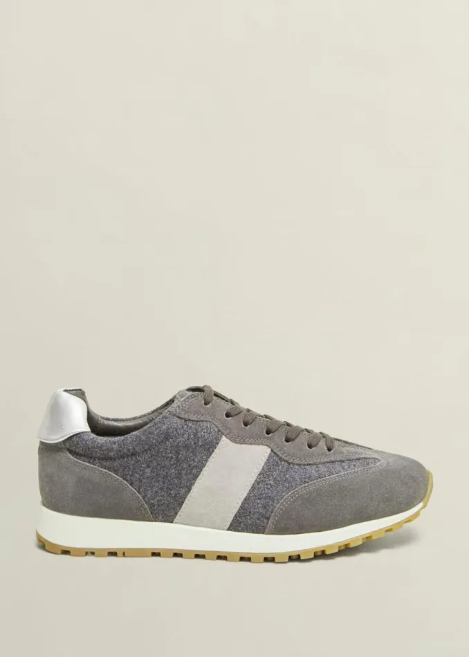 Women HOBBS Flats Ellis Trainers Grey