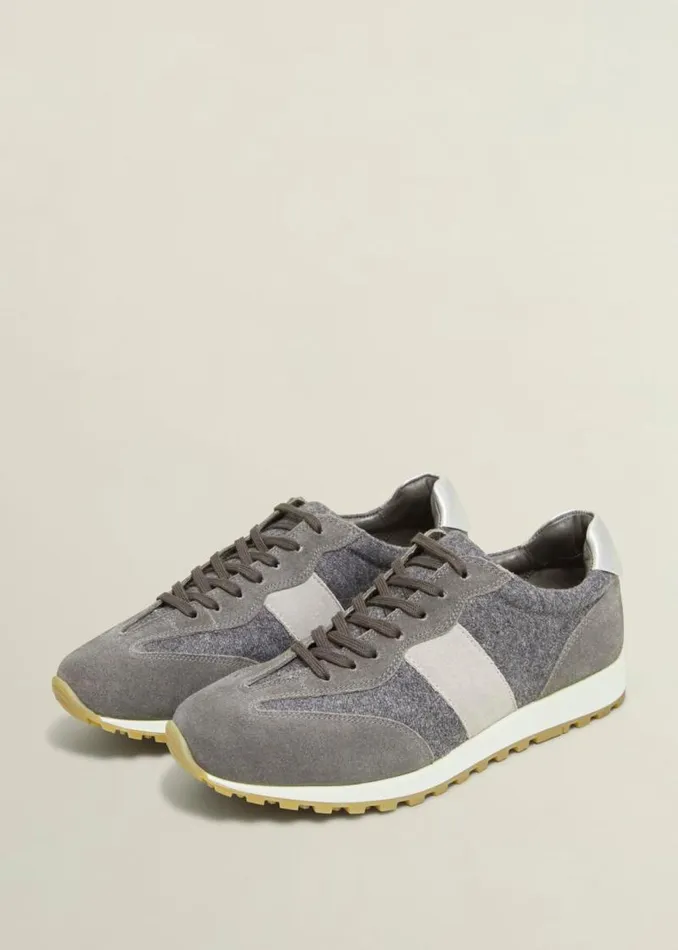 Women HOBBS Flats Ellis Trainers Grey