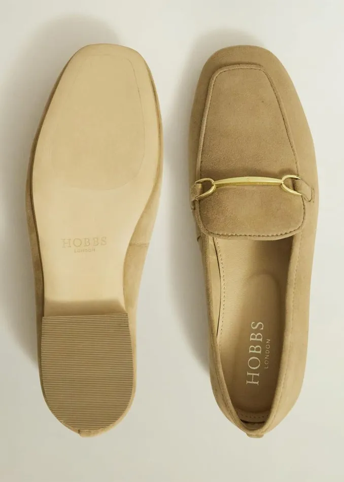 Women HOBBS Flats Raegan Suede Loafers Camel